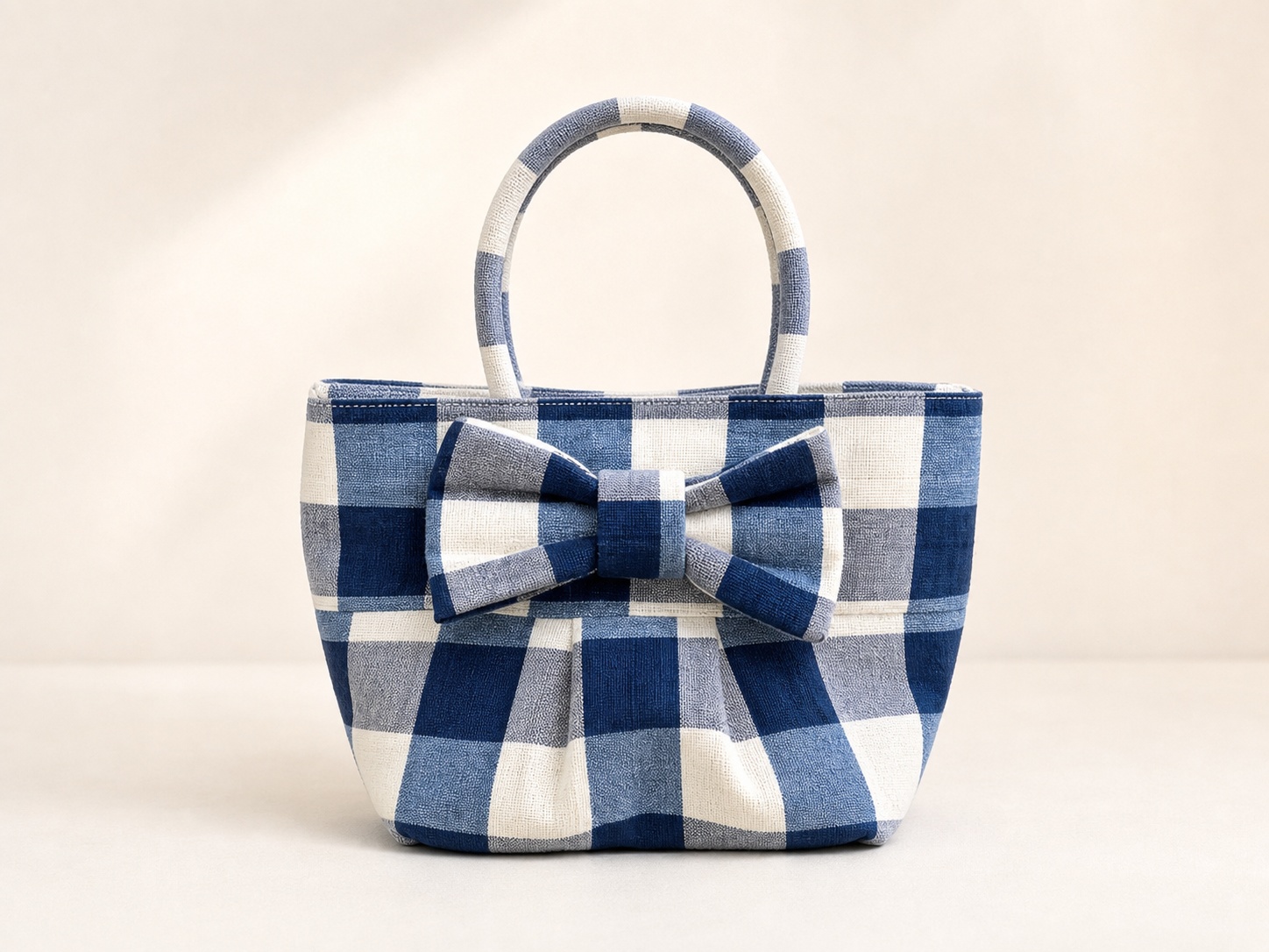 Handwoven Bow Tote, front view